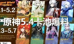 4.0原神卡池最新爆料,新角色与限定武器大揭秘！